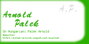 arnold palek business card